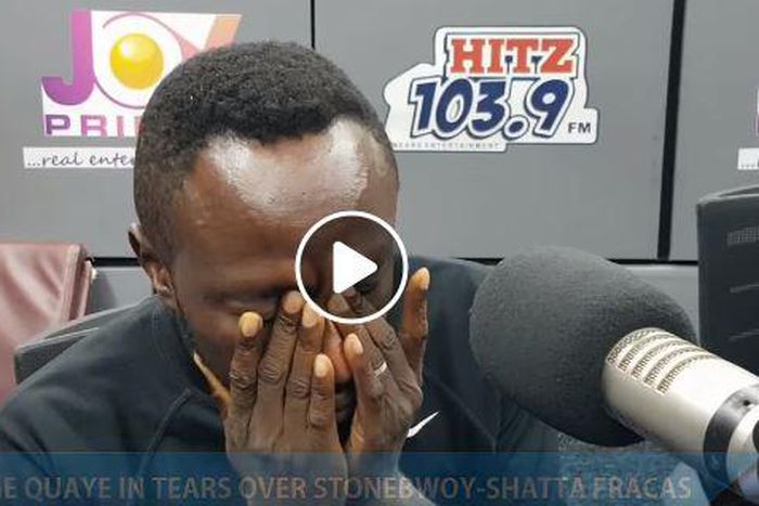 George Quaye in tears