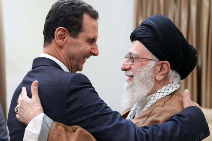 Syrian President Bashar al-Assad meets Iran's Supreme Leader Ayatollah Ali Khamenei on his first visit to Iran since the start of the war in his country