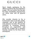 Gucci's Apology