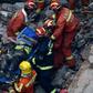 About half of the low-rise building collapsed in Shanghai, crushing construction workers under piles of toppled concrete pillars and shattered wooden beams