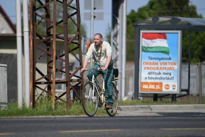 In the sleepy Hungarian town of Csorna there is only one European Parliament election poster on billboards: 'Back Viktor Orban's programme, stop immigration!'