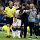 Mauricio Pochettino helps Tottenham defender Jan Vertonghen as he leaves the pitch injured