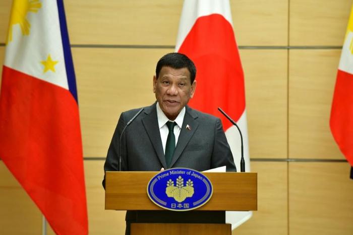 Philippines President Rodrigo Duterte veered off topic during a speech in Japan to complain about Bejing's claims in the contested South China Sea