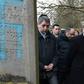 President Macron visiting the vandalised Jewish cemetery in Quatzenheim