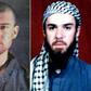 A police file photograph of "American Taliban" John Walker Lindh (E) from 2002, and a picture from when he was a student at a madrassa in Pakistan before he was captured in Afghanistan in 2001