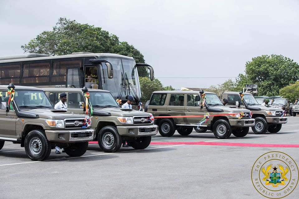 Akufo-Addo retools military with 140 vehicles