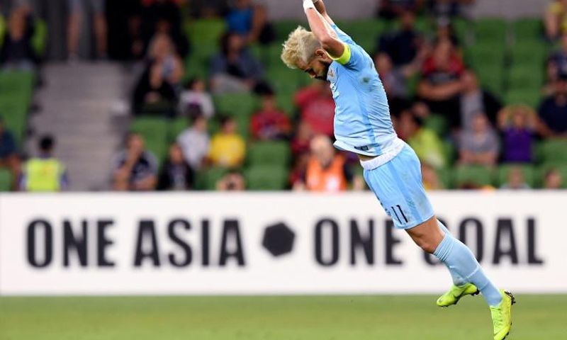 Daegu's Cesinha celebrates the equaliser against Melbourne Victory