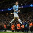 Teenage kicks: Phil Foden, 18, scored his first Champions League goal for Manchester City