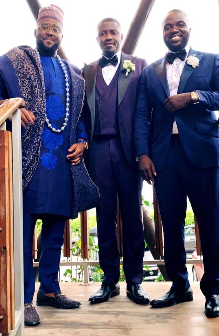 Stars gather at John Dumelo’s colourful white wedding