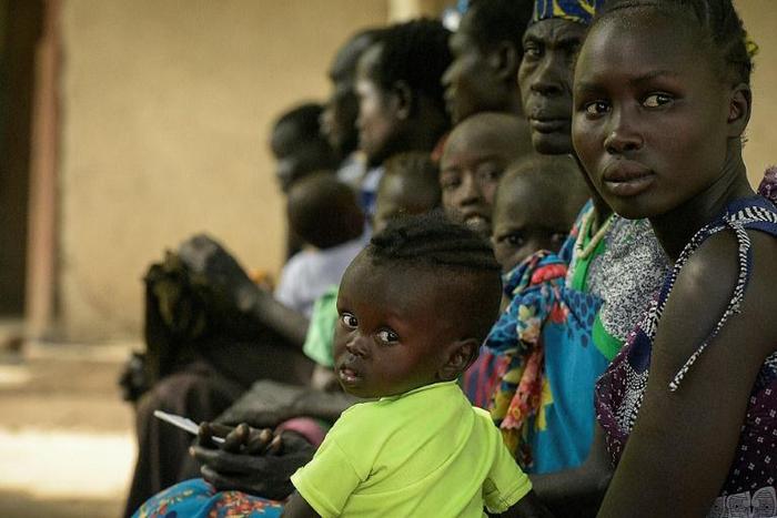 Patients wait for treatment at the Udier primary health and care center supported by the International Committee of the Red Cross (ICRC) in Udier, in the Upper Nile region, of South Sudan