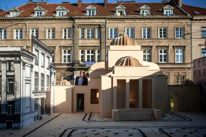A model of the Great Synagogue in Warsaw in 2013, 70 years after it was destroyed during World War II. Poland insists the issue of the restitution of Jewish properties seized during the Holocaust is closed