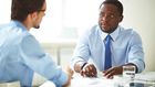 A person being interviewed for a job
