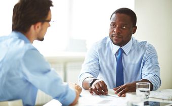 A person being interviewed for a job