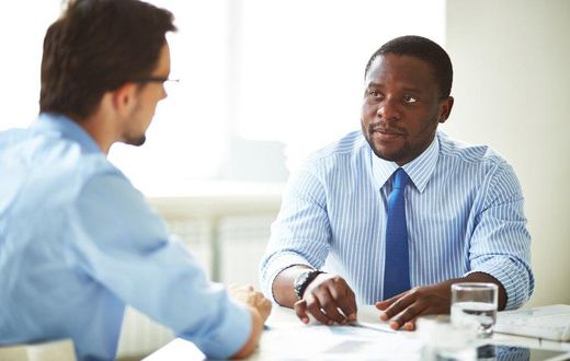 A person being interviewed for a job