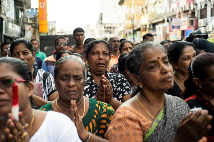 A heavily-guarded vigil was held outside St Anthony's Shrine in Colombo at 8.45am, the moment the bomber struck