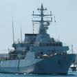 An Italian navy ship, like the one pictured June 2018, came to the migrants' aid after the engine on their inflatable boat failed in worsening weather