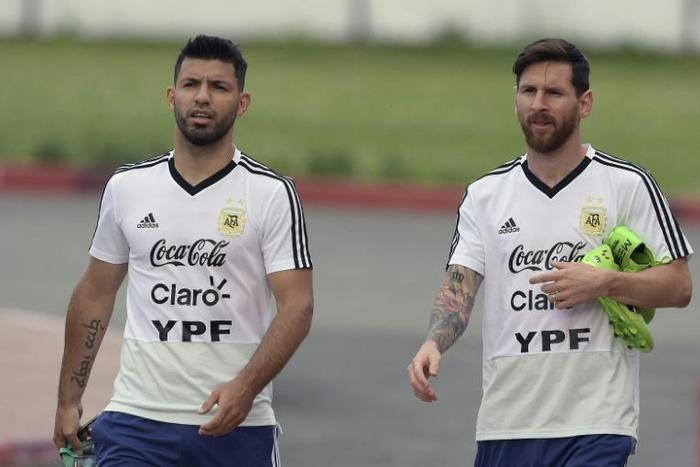 Argentina's Lionel Messi and Sergio Aguero have scored 104 interational goals between them