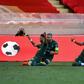 Remy Cabella celebrates scoring Saint Etienne's second goal