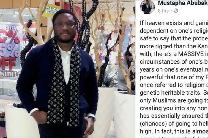 The process of making it to heaven is unfair - Man blames God