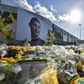 FC Nantes supporters gather in front of a portrait of late Argentinian forward Emiliano Sala prior to the French L1 football match against Nimes Olympique at the La Beaujoire stadium in Nantes, western France on February 10, 2019