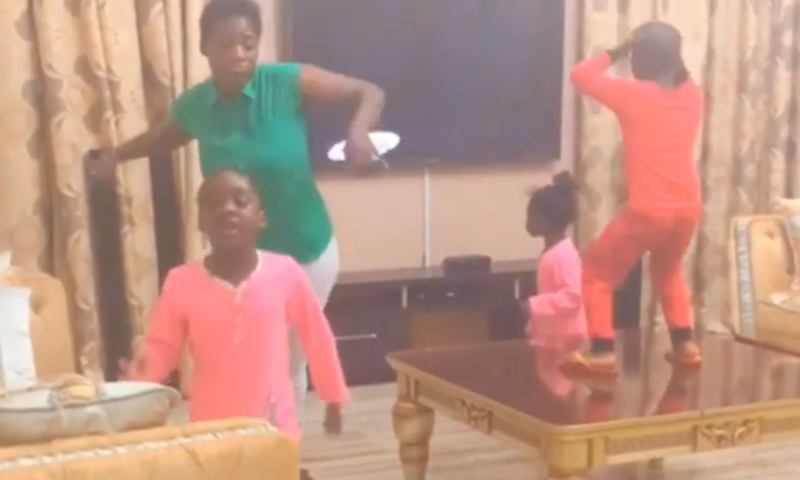 Mercy Johnson and Kids