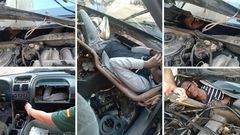 migrants found hidden inside car
