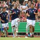 Bayern Munich's trio Thomas Mueller, Jerome Boateng and Mats Hummels (facing from left to right) have been told by Germany's head coach Joachim Loew that they are no longer part of his plans on the international stage.