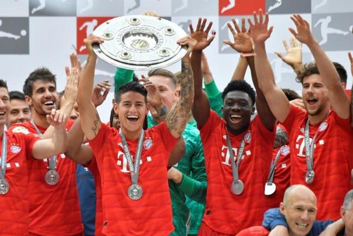 Colombian midfielder James Rodriguez lifted the Bundesliga trophy with Bayern Munich last month