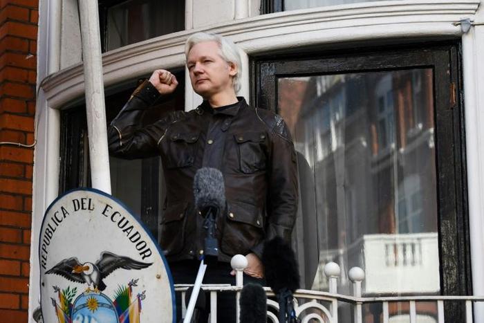 Assange was last seen in public in May 2017, giving a clenched fist salute from the balcony of his living quarters