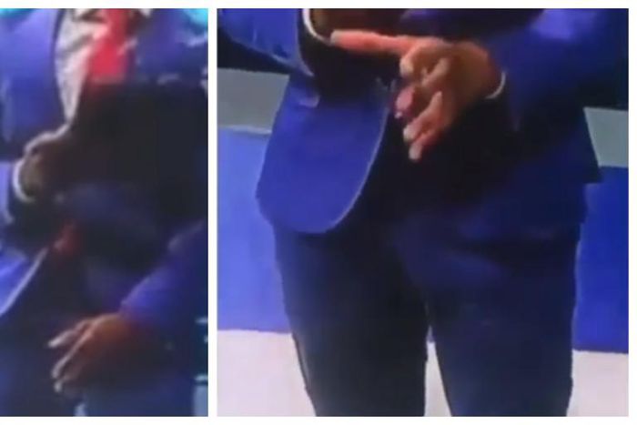 TV Presenter and boner