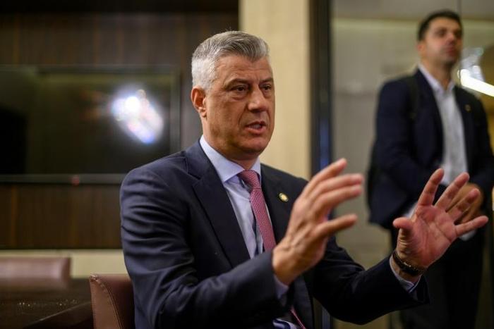 Kosovo's President Hashim Thaci says the EU is too weak to push forward in his country's bitter dispute with Serbia and US help was required