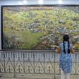 An Indian girl looks at a painting of the Amritsar massacre in 1919 when British troops opened fire on Indian protesters in the northern city, killing 400 according to colonial era records. India puts the toll much higher, at nearer 1,000