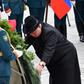 North Korean leader Kim Jong Un lays a wreath at a World War II memorial to Russia's Pacific Fleet