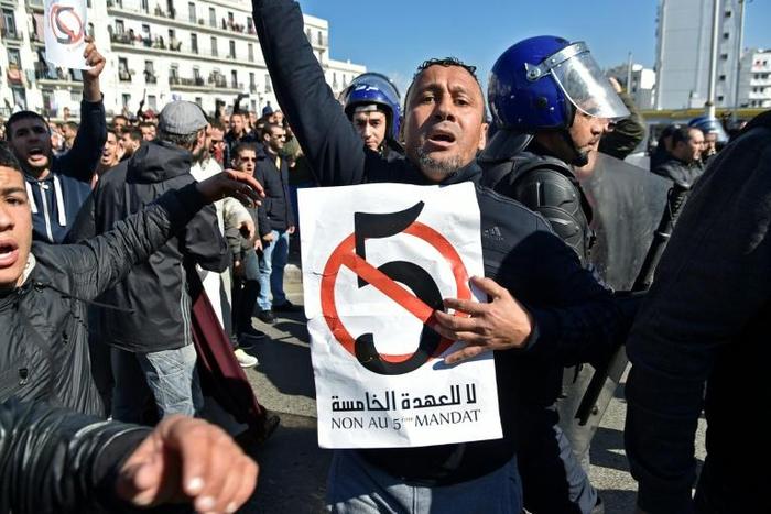 Algerians have taken to the street to protest ailing President Abdelaziz Bouteflika's bid for a fifth term