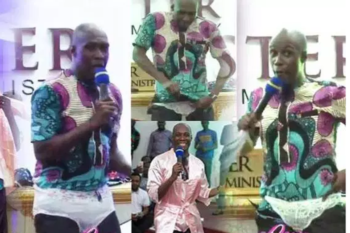 Prophet Oduro wears panties in church to show women how to ‘hypnotise’ men