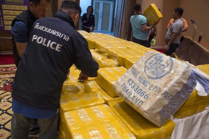 Myanmar is believed to be the world's biggest producer of crystal meth, as evidenced by this $45 million haul seized in Bangkok in 2018