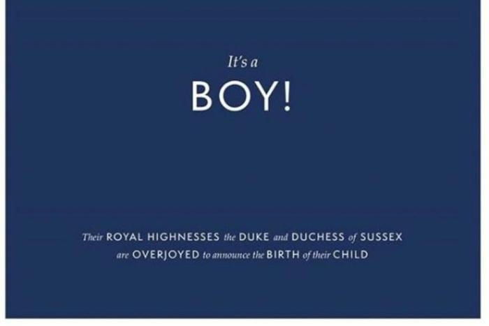 In a modern twist, the royal birth was also announced on Instagram, from the royal couple's official account
