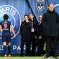 Edinson Cavani heads to the dressing room after injuring himself in PSG's game against Bordeaux