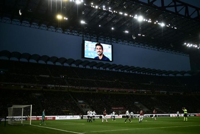 Fans across Italy honoured deceased former Fiorentina captain Davide Astori, who died in his sleep on March 4 2018 ahead of a match at Udinese