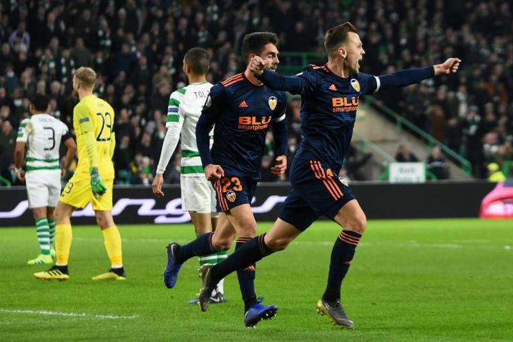 Denis Cheryshev (right) scored Valencia's opener in a 2-0 win over Celtic on Thursday