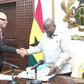 Justice Emile Short with Nana Addo