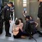 With the anti-Franco slogan "They shall not pass" daubed on their naked breasts, three of the femenist activists got on stage at the capital's Columbus Square before the arrival of Vox leader Santiago Abascal