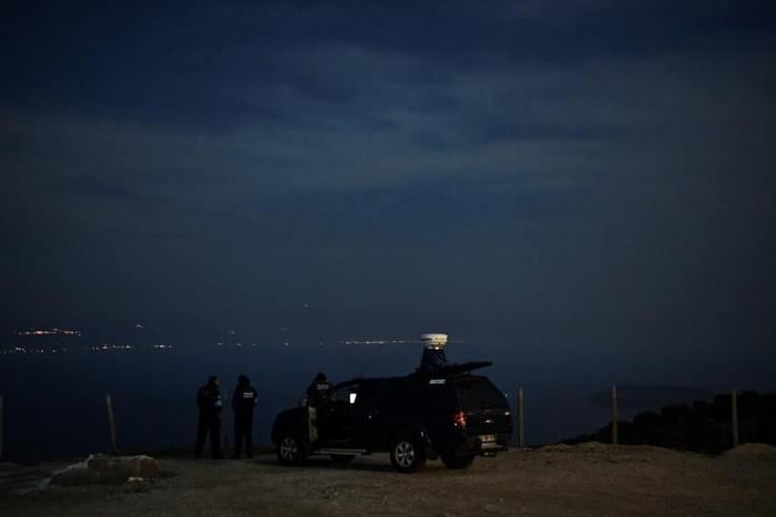 The EU border agency Frontex (members pictured March 2019) announced its first joint operation outside the bloc's territory, just days before EU elections with the bloc's migration policy under attack