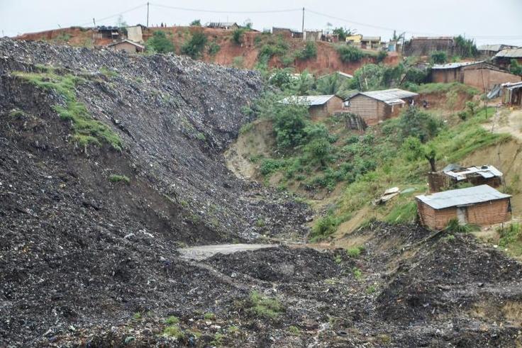 Four people died, and one is still missing, after a rubbish dump gave way and tore through the modest settlement of Chibuabuar in northern Mozambique