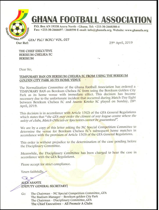 GFA statement