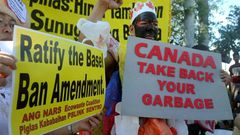 The festering diplomatic row is over tonnes of rubbish shipped to the Philippines from Canada in 2013 and 2014