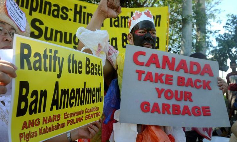 The festering diplomatic row is over tonnes of rubbish shipped to the Philippines from Canada in 2013 and 2014