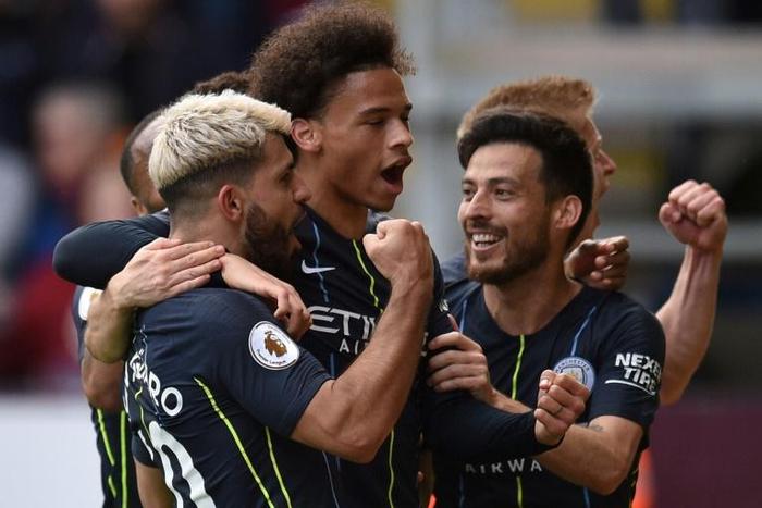 Back on top: Sergio Aguero (left) scored the only goal in Manchester City's 1-0 win at Burnley