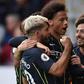 Back on top: Sergio Aguero (left) scored the only goal in Manchester City's 1-0 win at Burnley