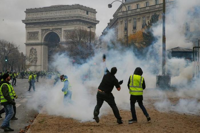 Restoration of the Arc de Triomphe after vandals attacked it on December 1 cost around 1.2 million euros ($1.3 million)